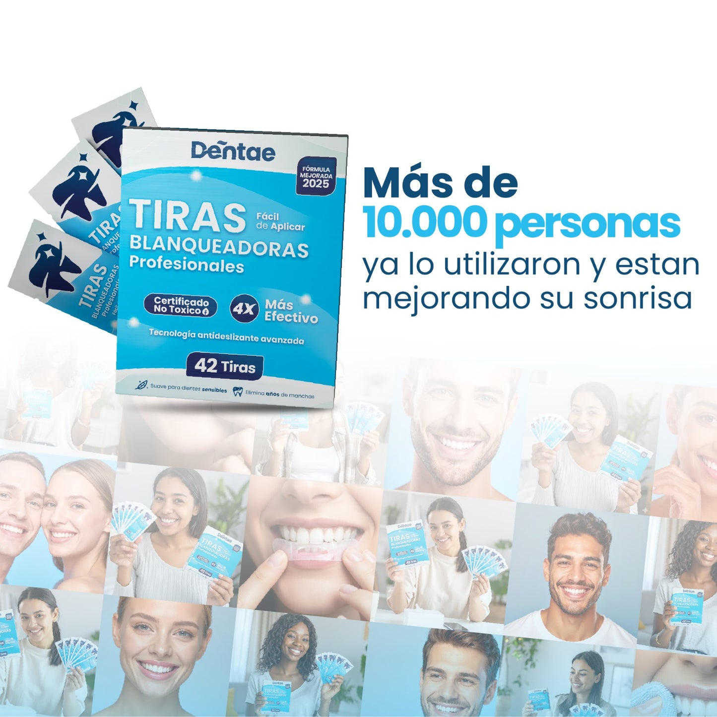 42 Tiras Blanqueadoras de Dientes Dentae