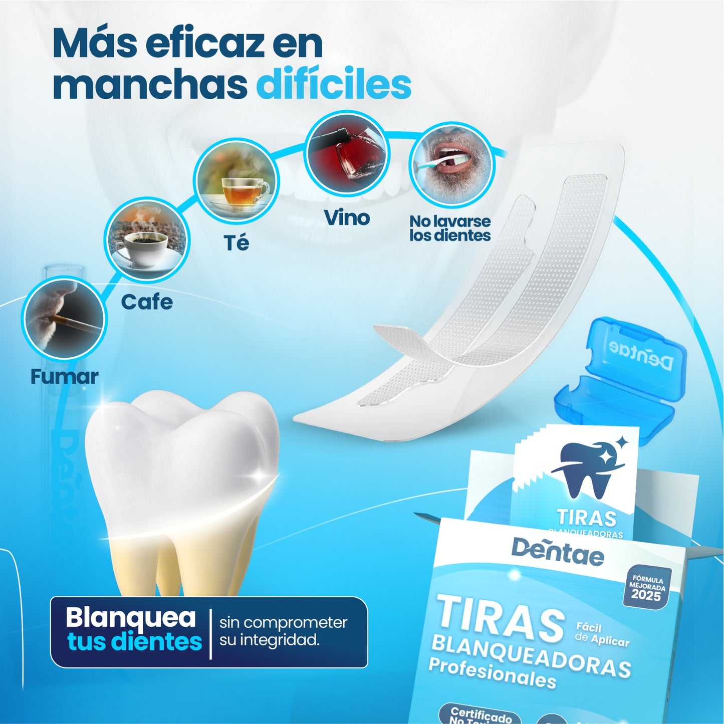 42 Tiras Blanqueadoras de Dientes Dentae