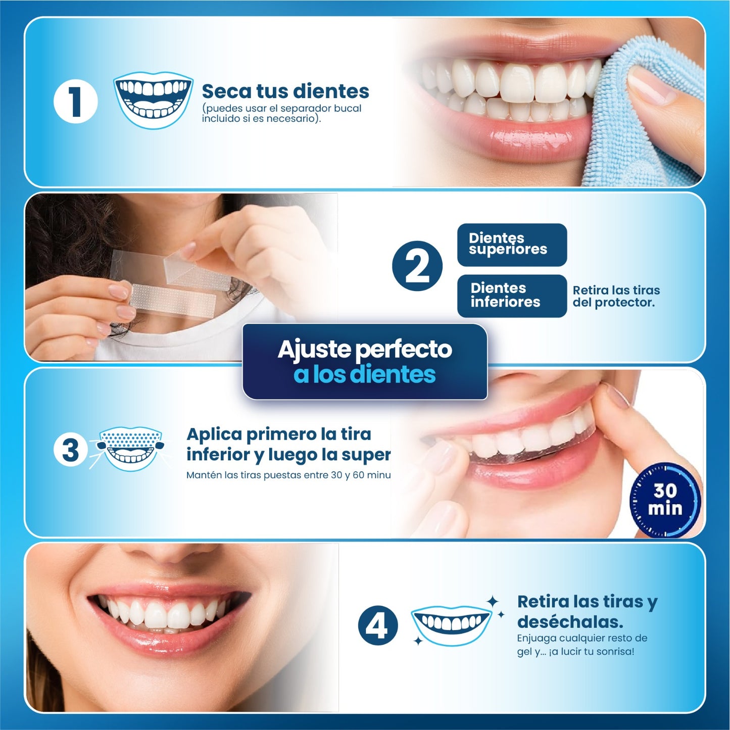 42 Tiras Blanqueadoras de Dientes Dentae